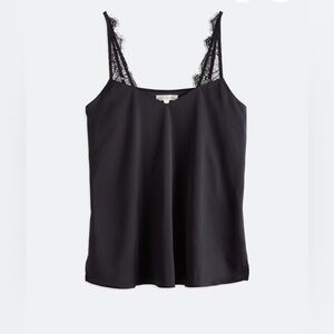 Nine Britton‎ Lauri Lace Trim Cami Size XL Black NWT